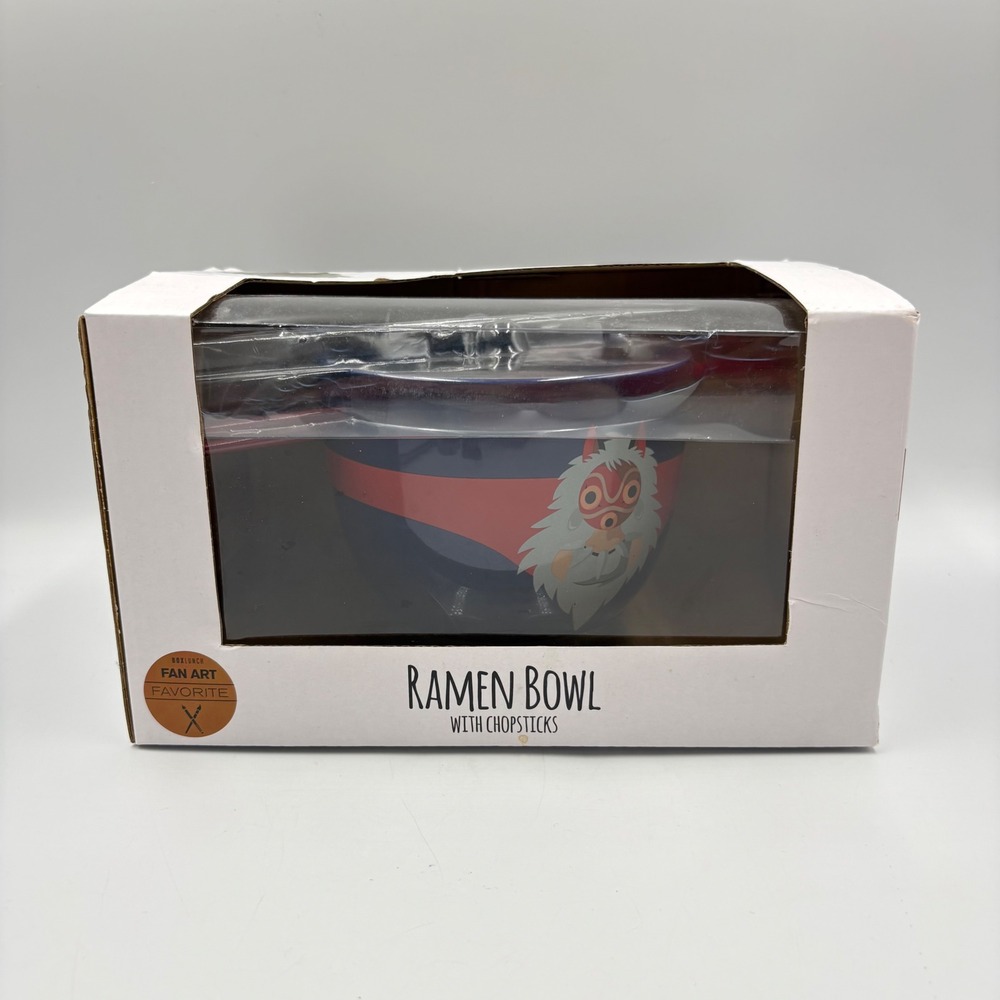 Studio Ghibli Princess Mononoke Ramen Bowl with Chopsticks San Mask BoxLunch NEW